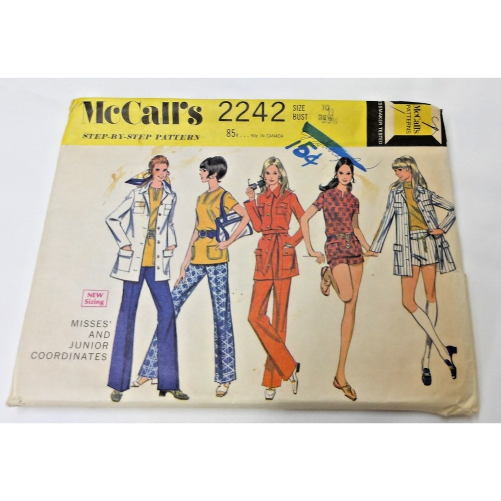 Vintage 1969 McCall's  2242 Coordinates Retro Sewing Pattern Cut / # 6372‎